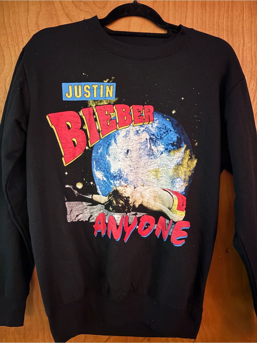 Official Justin Bieber Anyone Space Sweatshirt XS BNWT
